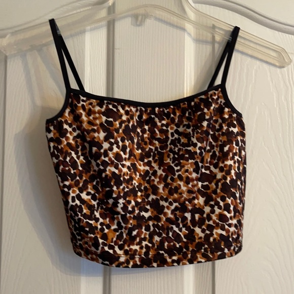 America Apparel Shelby Leopard Print top - Picture 1 of 4